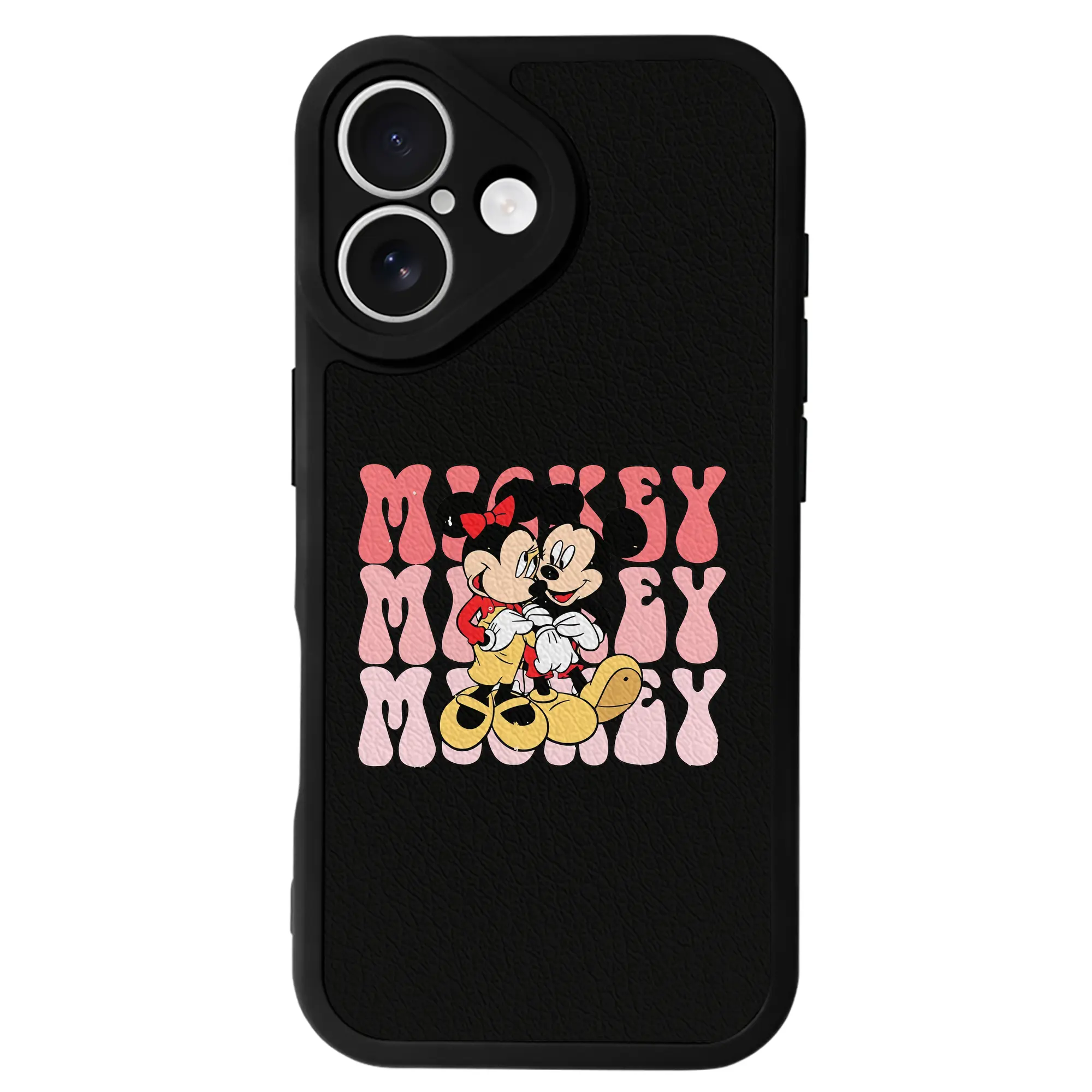 ミッキーマウス（Mickey Mouse） グッズ ミッキーマウス（Mickey Mouse） - IPhone 16シリーズ対応 ・ シリコンスマホケース ・ レザー調 ・ 高精度フィット ・ 耐衝撃 ・ ワイヤレス充電対応 ・ 精密カット